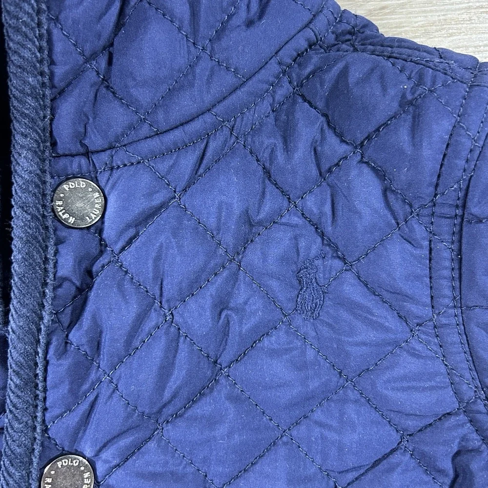Ralph Lauren 6M‎ Navy Blue Quilted Baby Bunting Snow Suit Winter Baby Designer